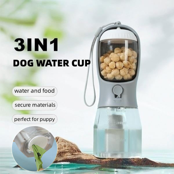 3 in 1 Water Bottle, Feeder And Garbage Bag