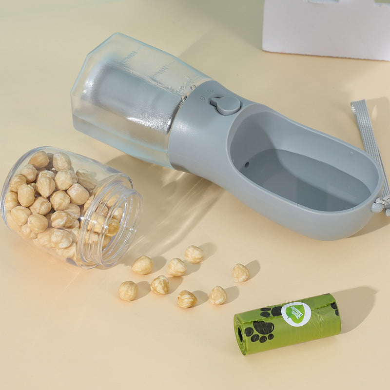 3 in 1 Water Bottle, Feeder And Garbage Bag
