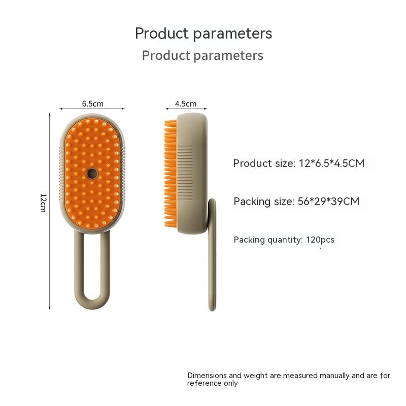 3-in-1 Electric Steam Brush for Dogs & Cats